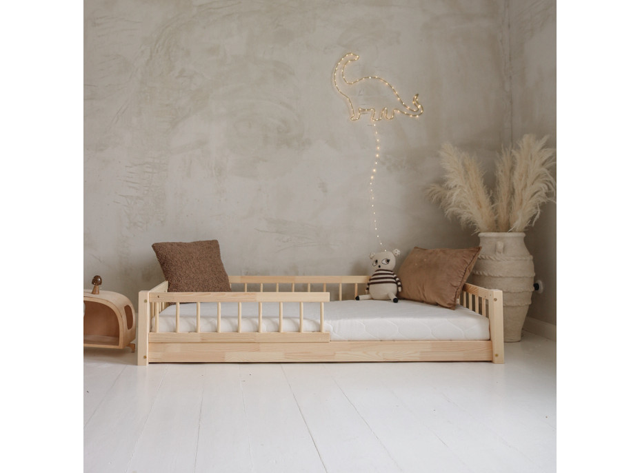 Detská Montessori posteľ z masívu borovice Basic BELLO - 180x80 cm