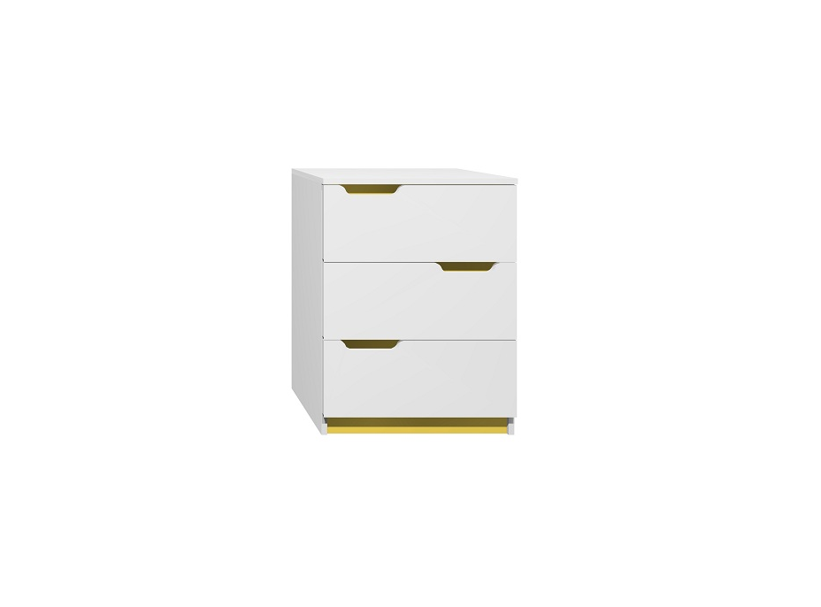 Komoda - MODERN TYP A, biela + žltá