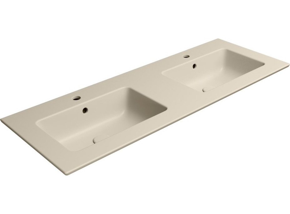 GSI PURA keramické dvojumývadlo Slim 122x46cm, creta mat 8888108