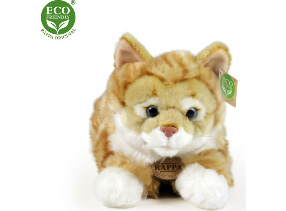 Rappa Plyšová mourovatá mačka hnedá 40 cm ECO-FRIENDLY