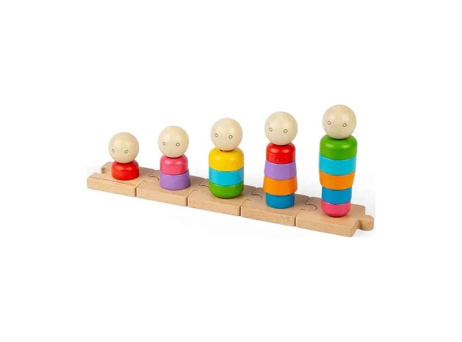 Bigjigs Toys Nasadzovanie Dúhová rodina