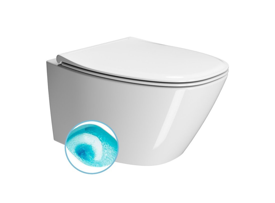 GSI MODO závesná WC misa, Swirlflush, 37x54cm, biela ExtraGlaze 841511