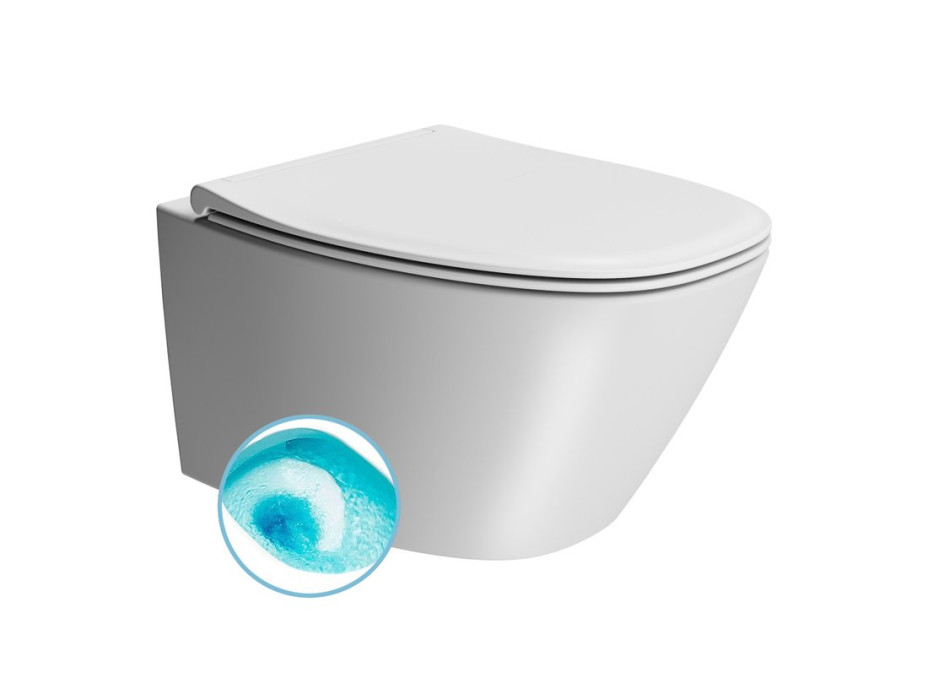 GSI MODO závesná WC misa, Swirlflush, 37x54cm, biela dual-mat 841509