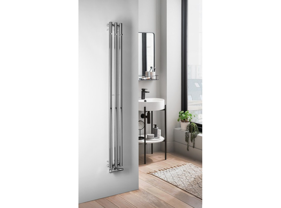 Sapho PILON vykurovacie teleso 196x1800mm, s tromi háčikmi pre uterák, chróm IZ126T