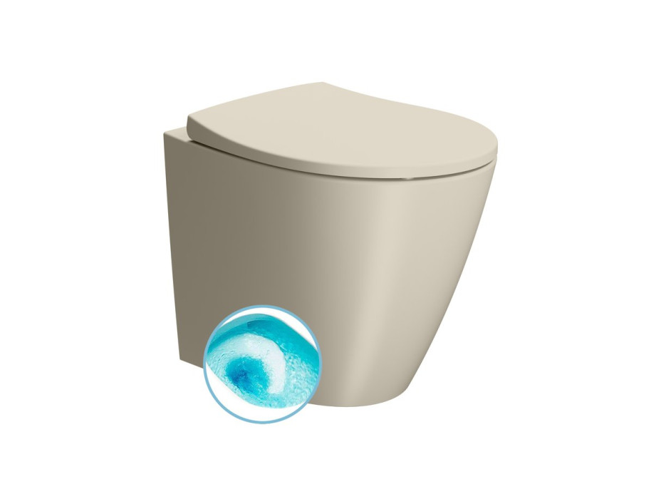 GSI MODO WC misa stojaca, Swirlflush, 37x52cm, spodný/zadný odpad, creta dual-mat 981008