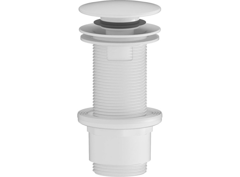 Sapho Umývadlová výpusť 5/4“, click-clack, veľká zátka, 10-80mm, ABS/biela mat CV1132WM