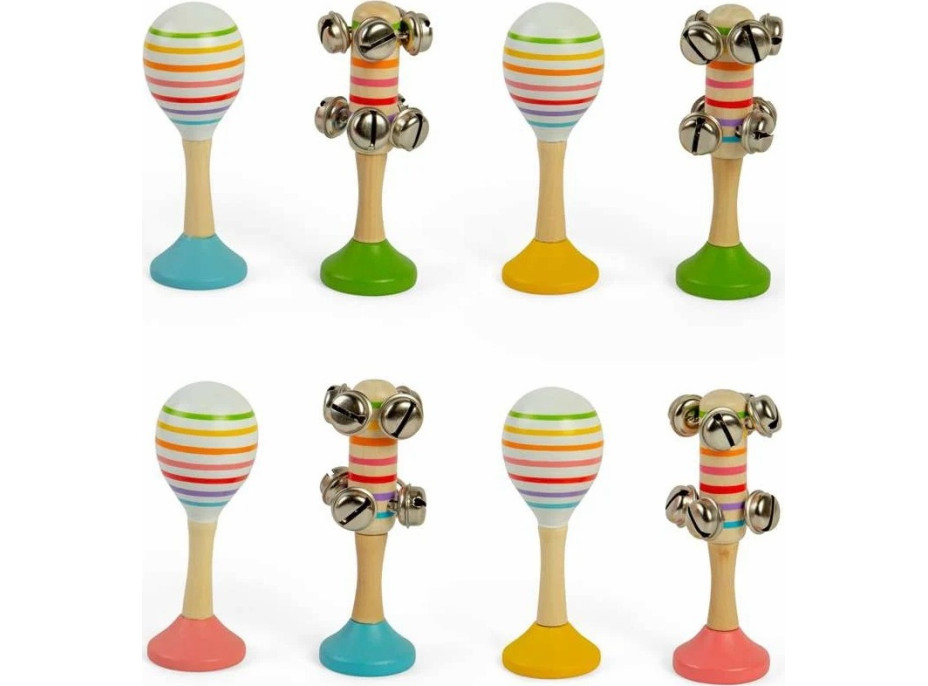 Bigjigs Toys Sada Rumba gule a rolničky