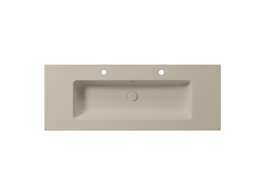 GSI PURA keramické umývadlo Slim 122x46cm, 2 otvory, creta mat 8887208