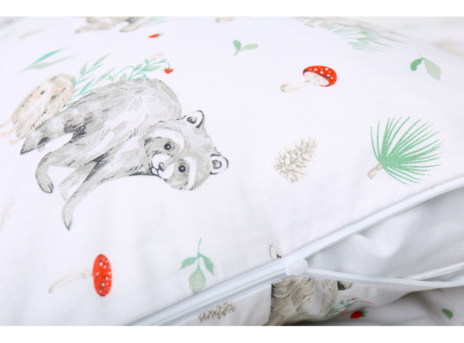 Detské bavlnené obliečky do postieľky 120x90 cm BABYMAM PREMIUM - Môj les