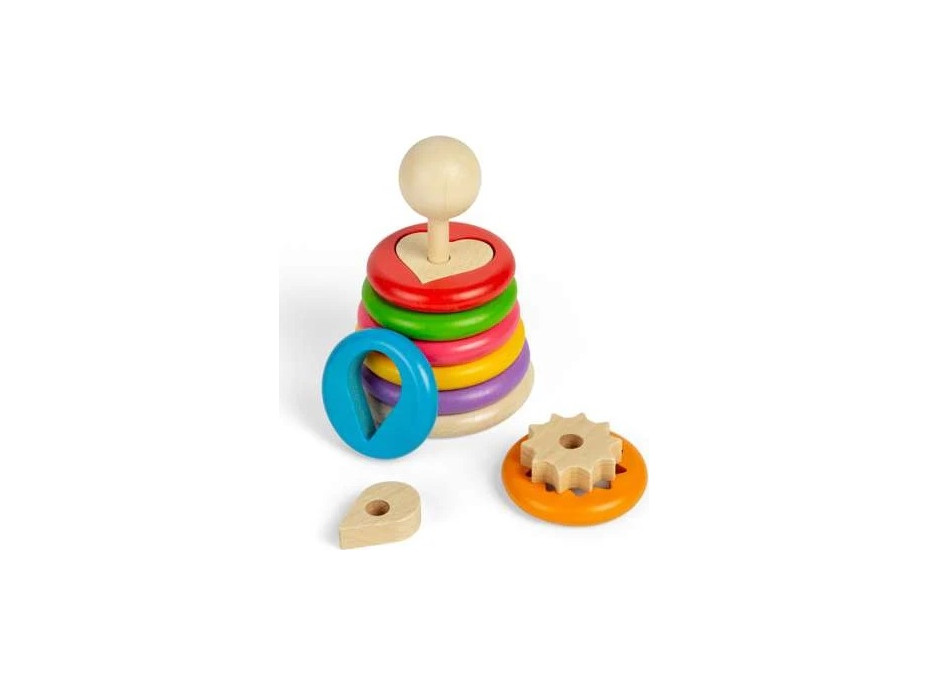 Bigjigs Toys Nasadzovanie tvarov na tyč