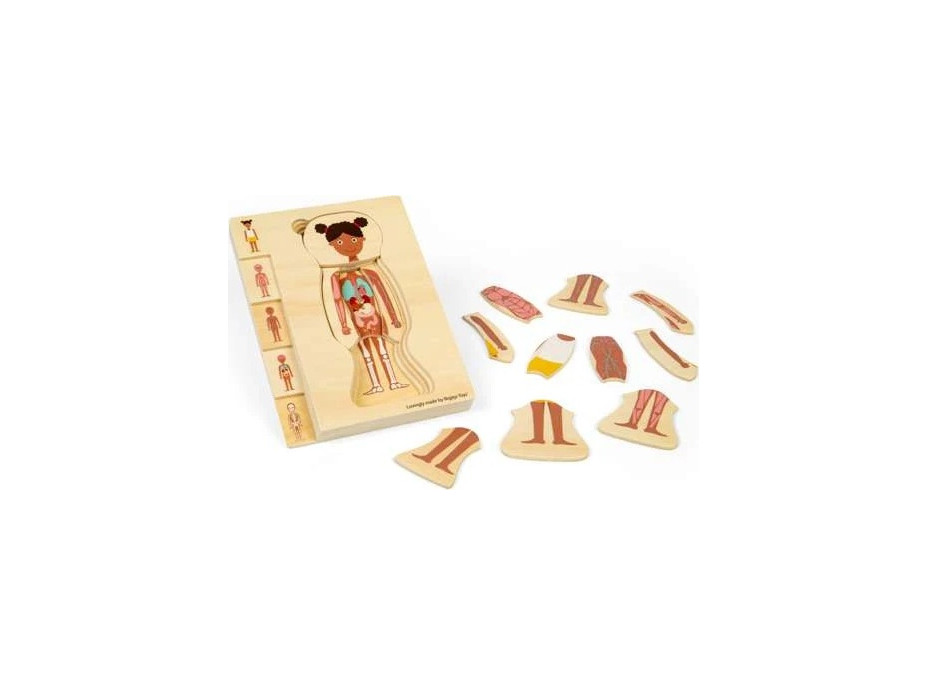 Bigjigs Toys Drevené puzzle Anatómia dievča