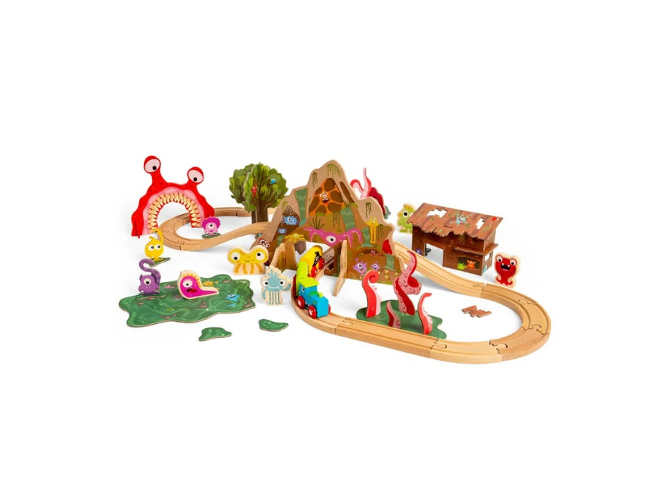 Bigjigs Rail Drevená vláčikodráha Príšerky