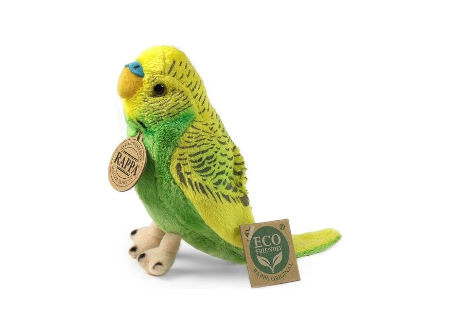 Rappa Plyšová andulka vlnkovaná 12 cm ECO-FRIENDLY súprava 2 ks