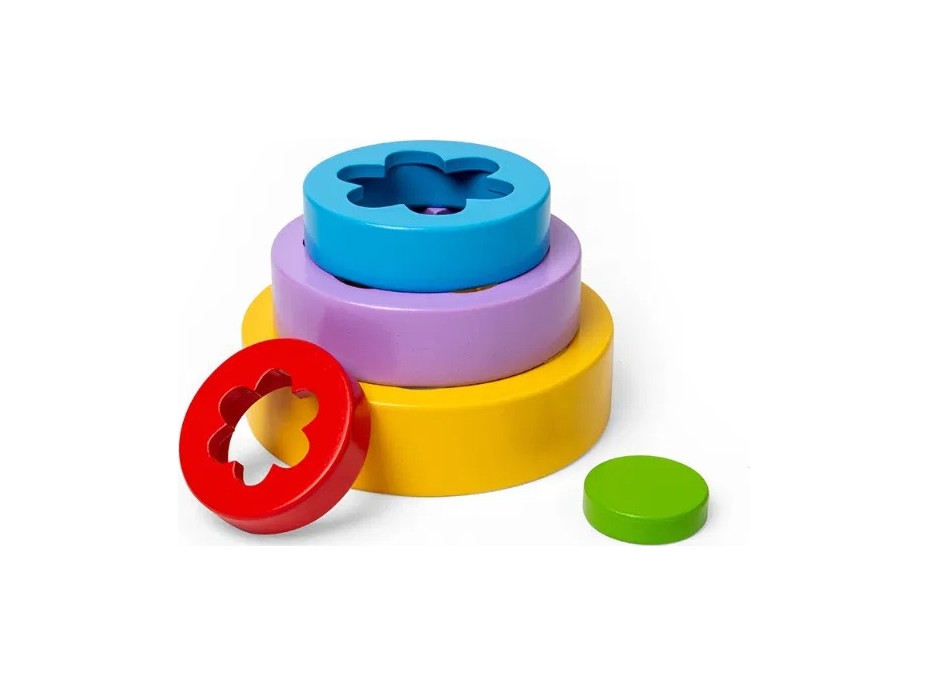 Bigjigs Toys Skladacia kvetinová veža