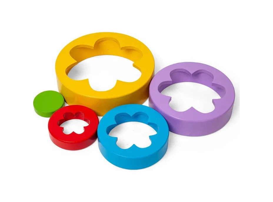Bigjigs Toys Skladacia kvetinová veža