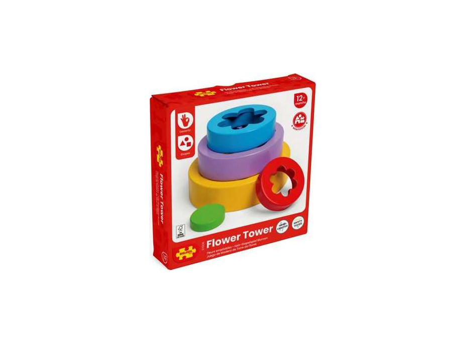 Bigjigs Toys Skladacia kvetinová veža