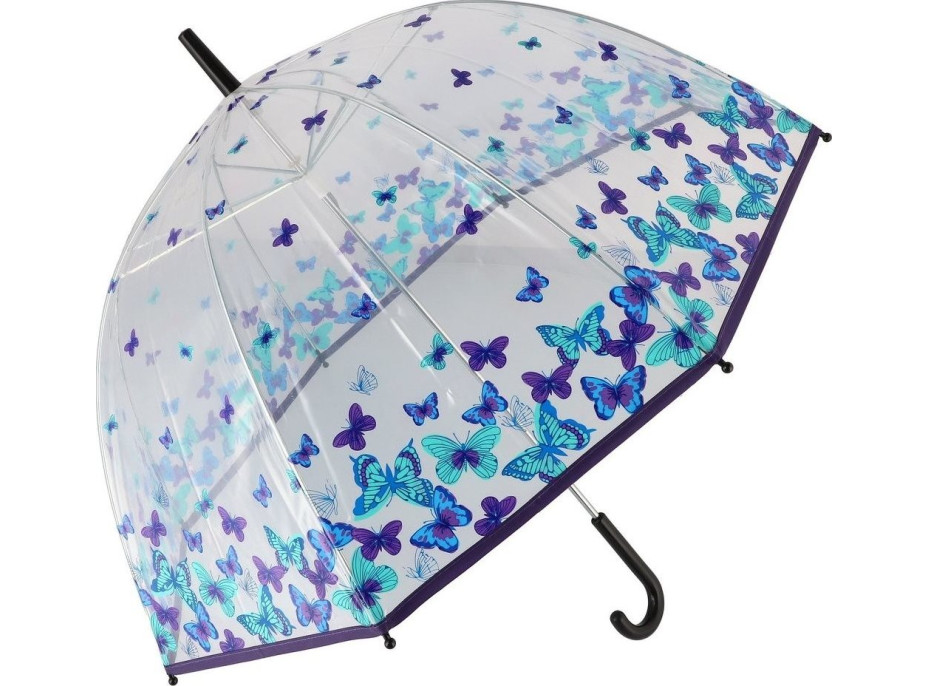 TEDDIES Dáždnik 80cm priehľadný s motýlikmi