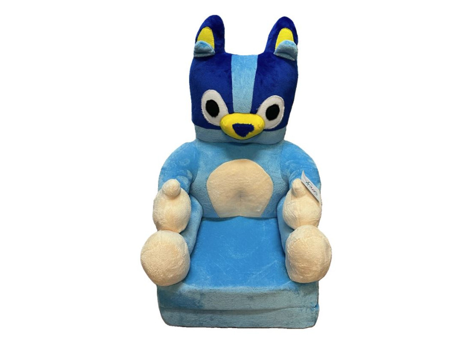 Detské plyšové rozkladacie kresielko PEJSEK BLUE