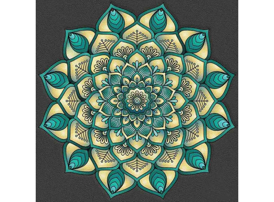 NORIMPEX Diamantové maľovanie 7D Tyrkysová mandala 30x40cm