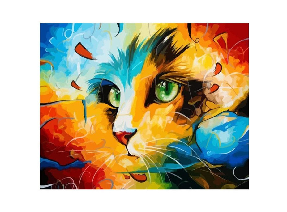 NORIMPEX Diamantové maľovanie Abstraktná mačka 30x40cm