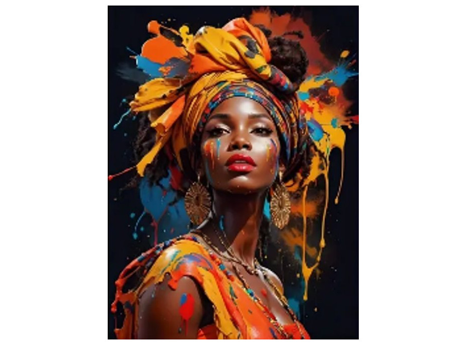 NORIMPEX Diamantové maľovanie Afričanka 30x40cm