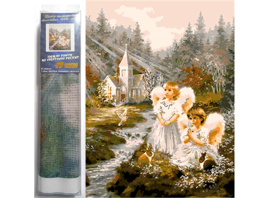 NORIMPEX Diamantové maľovanie Anjeli 30x40cm