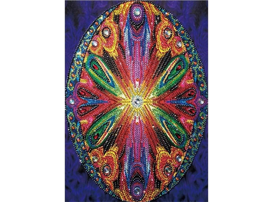 NORIMPEX Diamantové maľovanie 7D Mandalový ovál 30x40cm