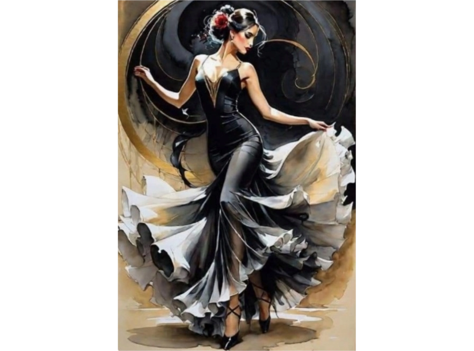 NORIMPEX Diamantové maľovanie Vo víre flamenca 30x40cm