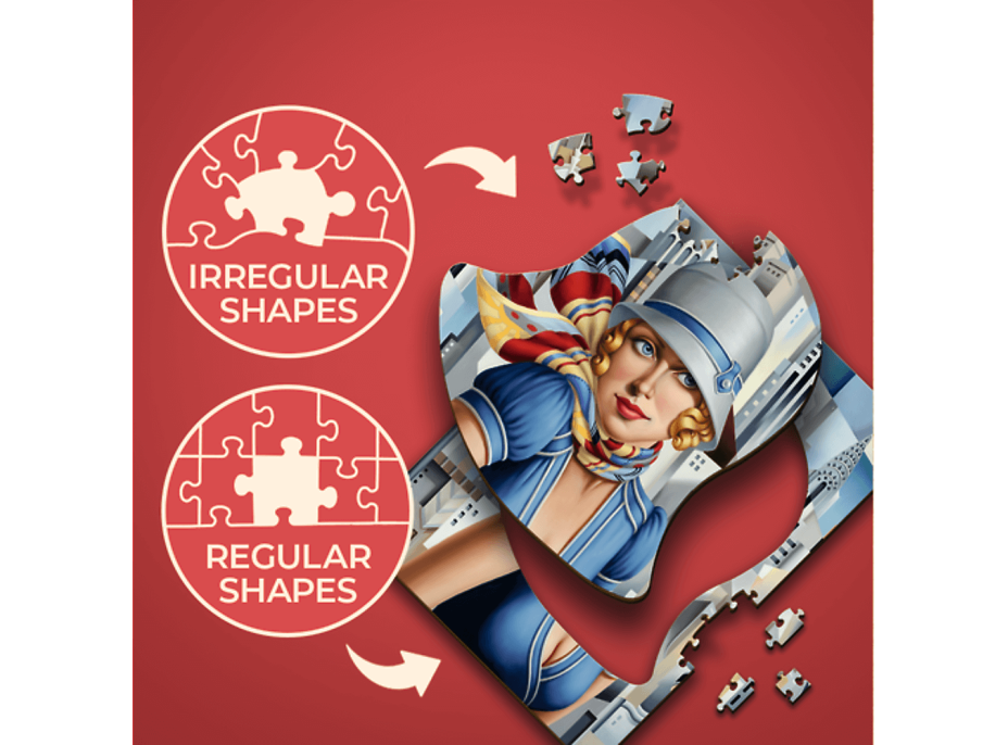 TREFL Drevené puzzle Art: Catherine Abel - Leto v meste 200 dielikov