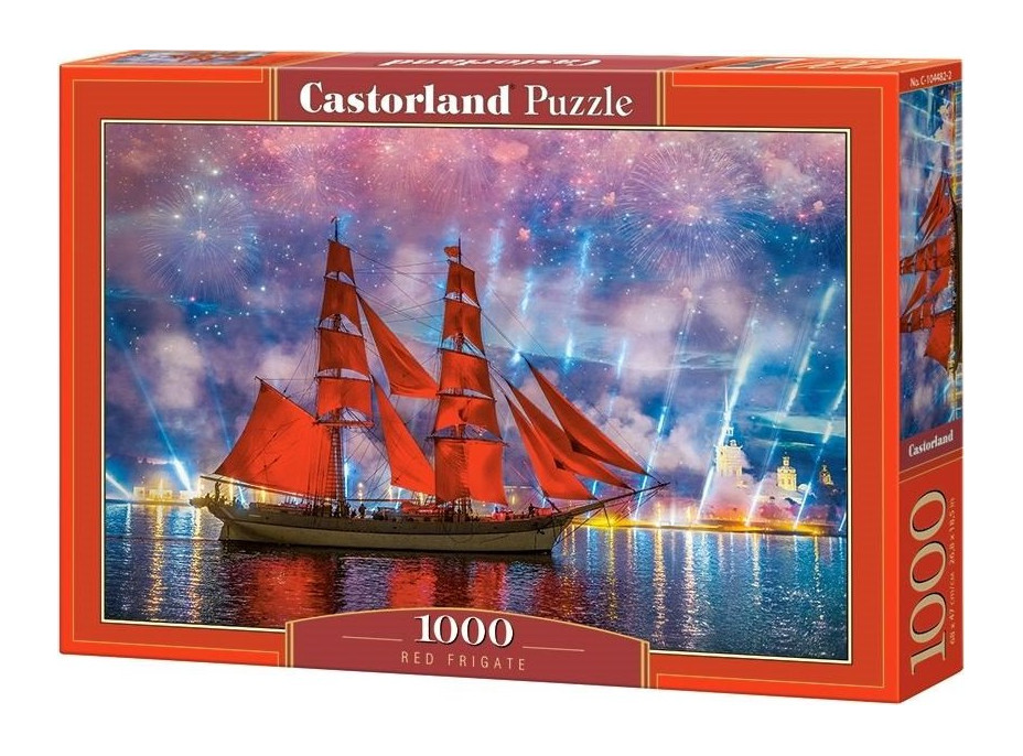 CASTORLAND Puzzle Červená fregata 1000 dielikov