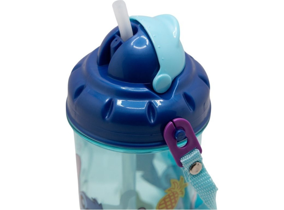 STOR Fľaša na pitie s popruhom Stitch 465 ml