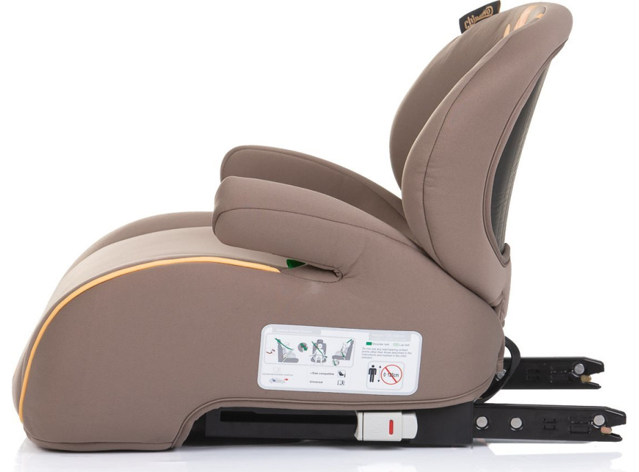 CHIPOLINO Podsedák Sonic i-Size 125-150cm Isofix, Giraffe