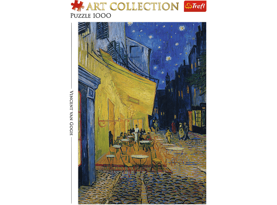 TREFL Puzzle Art Collection: Terasa kaviarne v noci 1000 dielikov