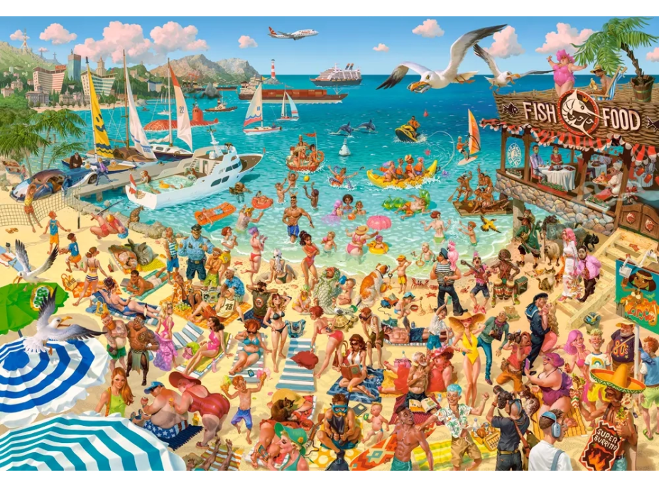 CASTORLAND Puzzle Art Collection: Zábava pri mori 1000 dielikov