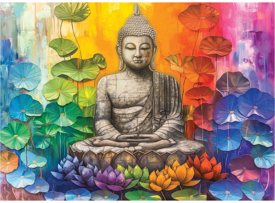 EUROGRAPHICS Puzzle Farebný Budha 1000 dielikov