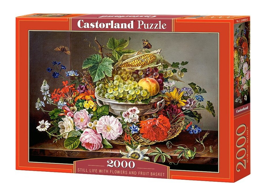 CASTORLAND Puzzle Zátišie s kvetmi a ovocím 2000 dielikov