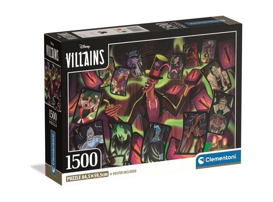 CLEMENTONI Puzzle Disney zloduchovia 1500 dielikov