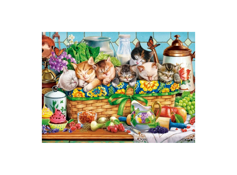 CASTORLAND Puzzle Driemajúce mačiatka 200 dielikov