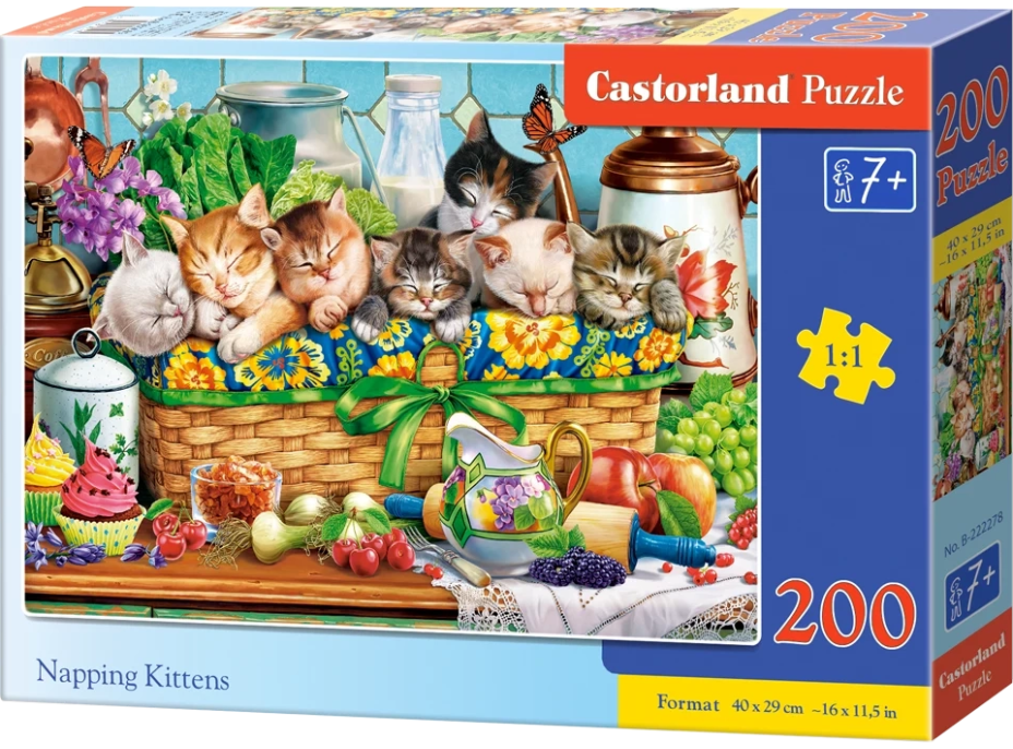 CASTORLAND Puzzle Driemajúce mačiatka 200 dielikov