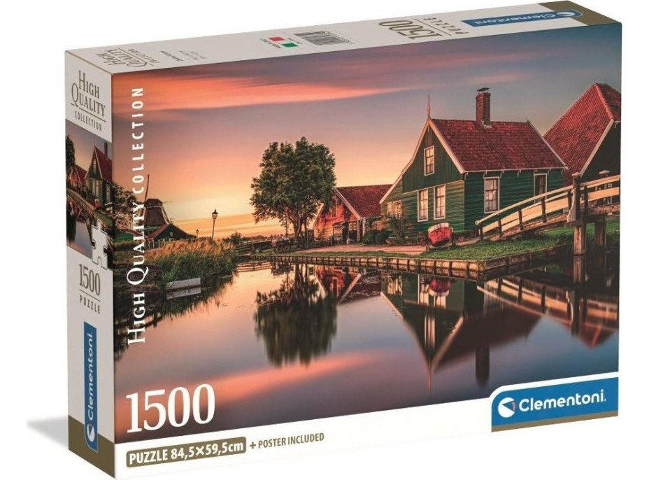 CLEMENTONI Puzzle Historická dedina Zaanse Schans 1500 dielikov