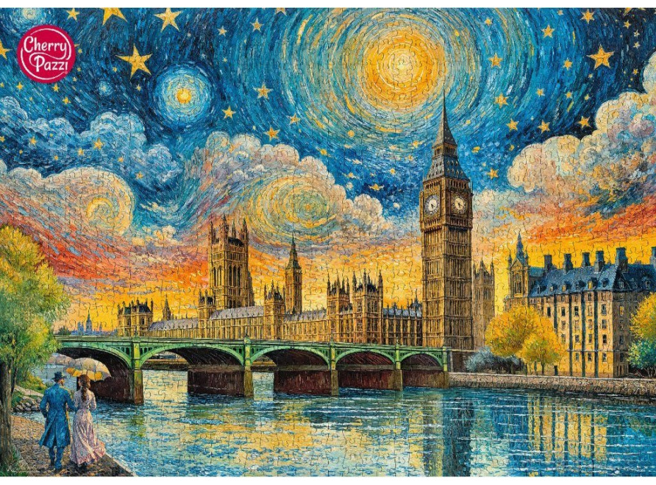 CHERRY PAZZI Puzzle Impresionistická obloha nad Londýnom 1000 dielikov