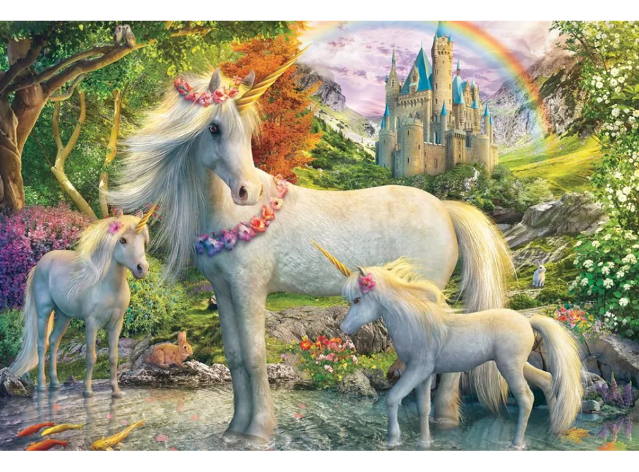SCHMIDT Puzzle Jednorožec s mláďatami 200 dielikov
