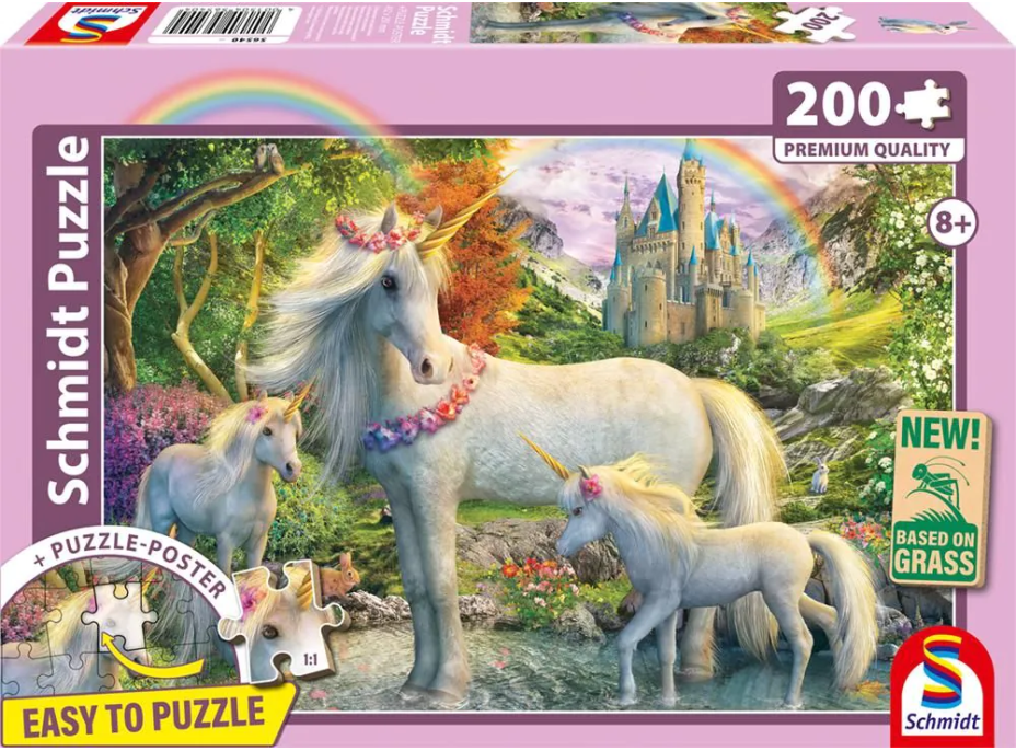 SCHMIDT Puzzle Jednorožec s mláďatami 200 dielikov
