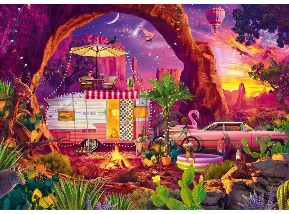 SCHMIDT Puzzle Kempovanie v púšti 1000 dielikov