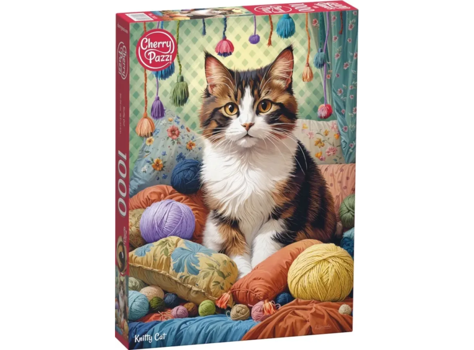 CHERRY PAZZI Puzzle Mačka v priadze 1000 dielikov