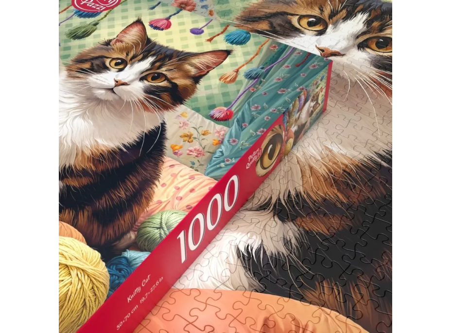 CHERRY PAZZI Puzzle Mačka v priadze 1000 dielikov
