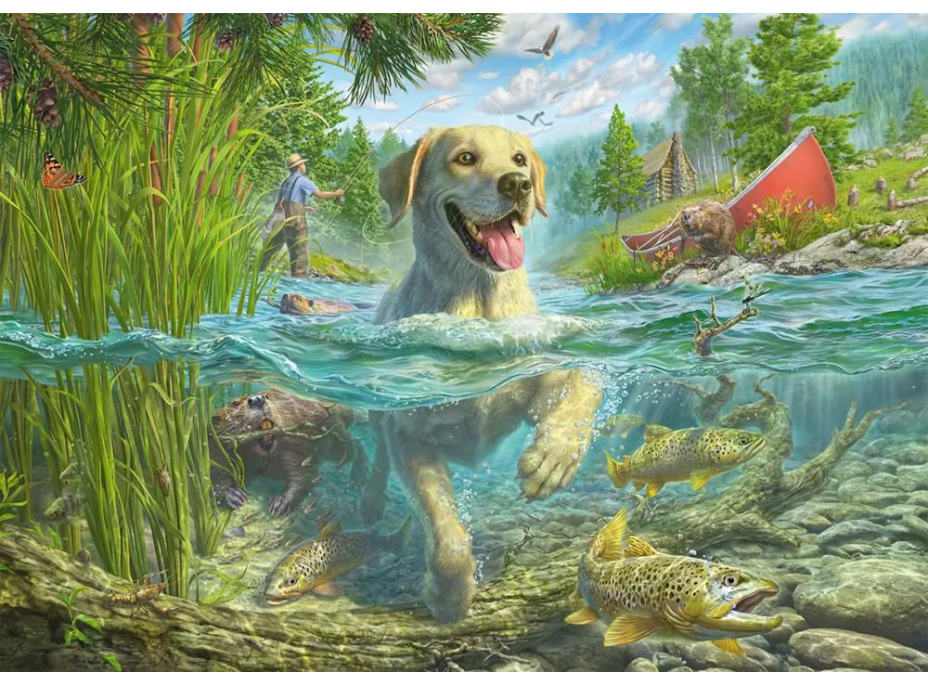 SCHMIDT Puzzle Labrador na rybách 1000 dielikov