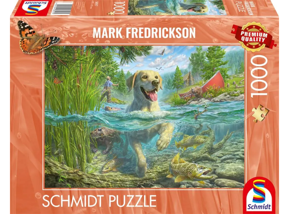 SCHMIDT Puzzle Labrador na rybách 1000 dielikov