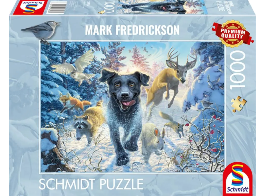 SCHMIDT Puzzle Labrador v snehu 1000 dielikov
