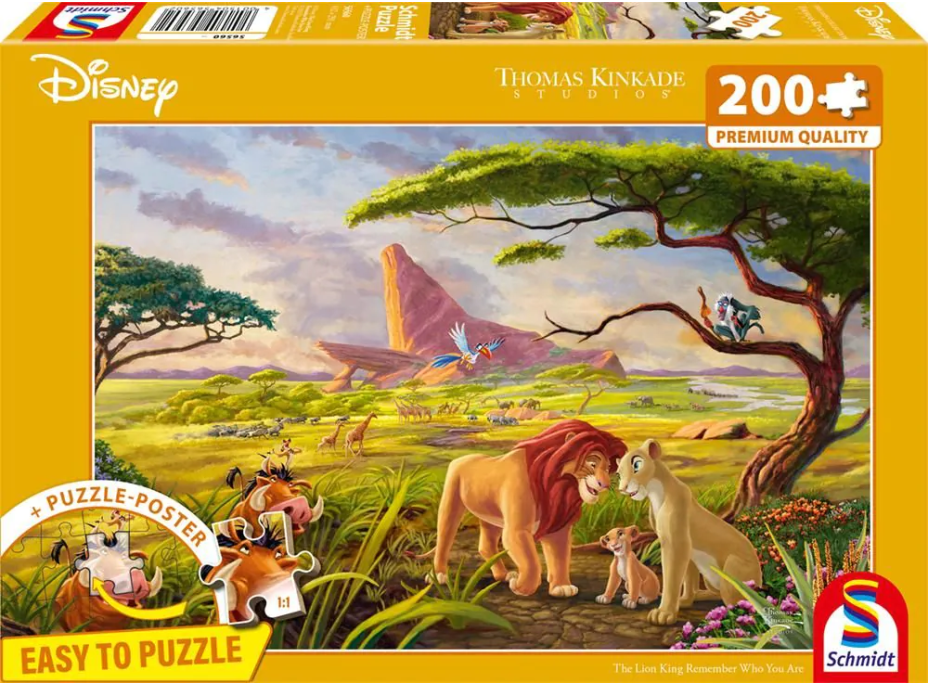 SCHMIDT Puzzle Leví kráľ: Nezabudni, kto si 200 dielikov